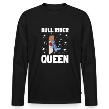 Future Bull Rider Steer Riding - T-shirt manches longues Premium bio Homme - noir - Devant - Nico (187cm)