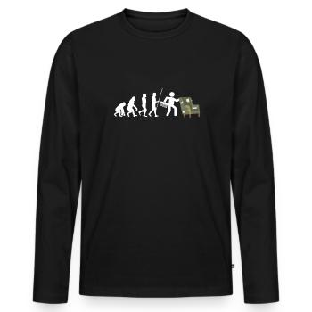 Restorer Furnishing Cushioning Upholstery - Men's Premium Organic Long Sleeve Shirt - black - Front - Nico (187cm)