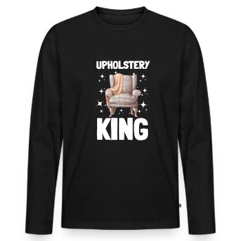 Restorer Furnishing Cushioning Upholstery - Men's Premium Organic Long Sleeve Shirt - black - Front - Nico (187cm)