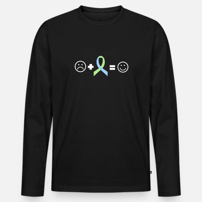 SPED Neurodiversity Dyscalculia - Männer Premium Bio Langarmshirt - Schwarz