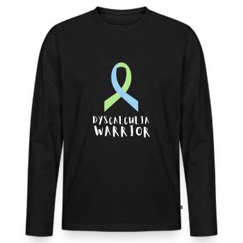 SPED Neurodiversité Dyscalculie - T-shirt manches longues Premium bio Homme - noir - Devant - Nico (187cm)
