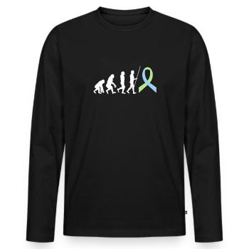 SPED Neurodiversité Dyscalculie - T-shirt manches longues Premium bio Homme - noir - Devant - Nico (187cm)
