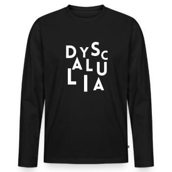 SPED Neurodiversité Dyscalculie - T-shirt manches longues Premium bio Homme - noir - Devant - Nico (187cm)