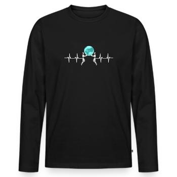 Artificial Intelligence Ai Chat - Men's Premium Organic Long Sleeve Shirt - black - Front - Nico (187cm)