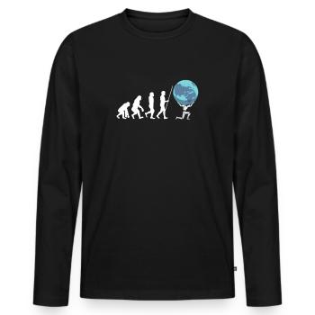 Artificial Intelligence Ai Chat - Men's Premium Organic Long Sleeve Shirt - black - Front - Nico (187cm)