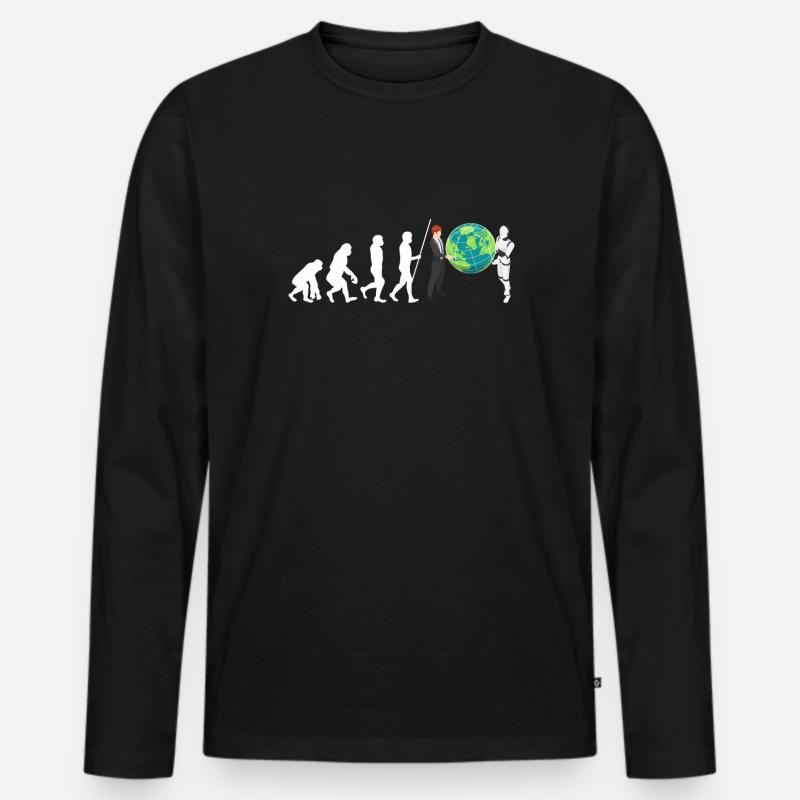 Artificial Intelligence Ai Chat - Männer Premium Bio Langarmshirt - Schwarz