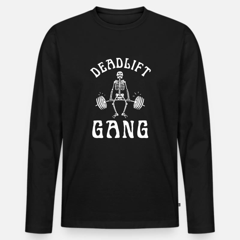 Weight Lifting Power Snatch - Männer Premium Bio Langarmshirt - Schwarz