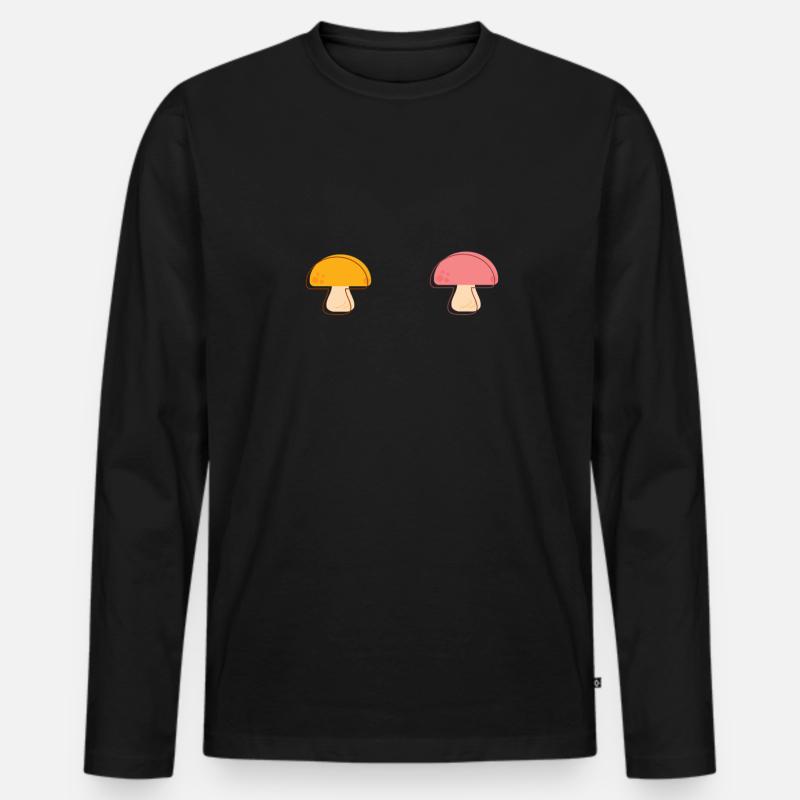 Mushroom Cultivation Farmer - Männer Premium Bio Langarmshirt - Schwarz