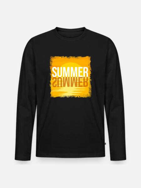 summer2 - Men's Premium Organic Long Sleeve Shirt - black