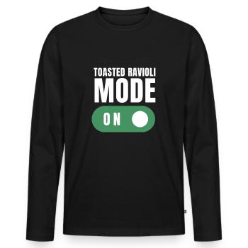 St. Louis Toasted Ravioli - Men's Premium Organic Long Sleeve Shirt - black - Front - Nico (187cm)