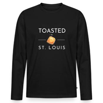 St. Louis Toasted Ravioli - Men's Premium Organic Long Sleeve Shirt - black - Front - Nico (187cm)
