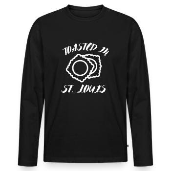 St. Louis Toasted Ravioli - Men's Premium Organic Long Sleeve Shirt - black - Front - Nico (187cm)