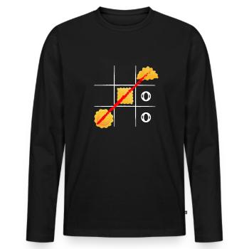 St. Louis Toasted Ravioli - Men's Premium Organic Long Sleeve Shirt - black - Front - Nico (187cm)