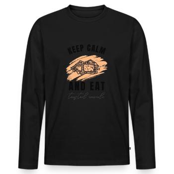 St. Louis Toasted Ravioli - Men's Premium Organic Long Sleeve Shirt - black - Front - Nico (187cm)
