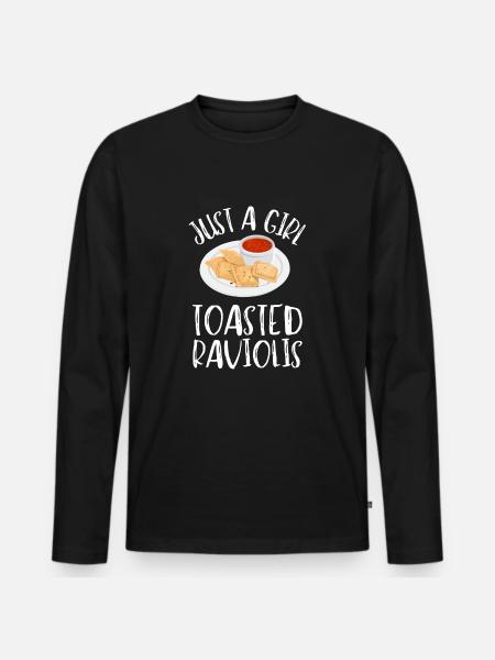 St. Louis Toasted Ravioli - Men's Premium Organic Long Sleeve Shirt - black
