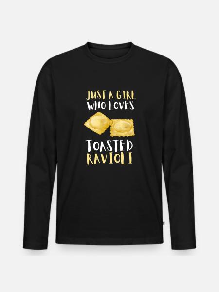 St. Louis Toasted Ravioli - Men's Premium Organic Long Sleeve Shirt - black