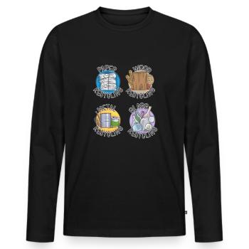 Recycle, I Love Recycling - Men's Premium Organic Long Sleeve Shirt - black - Front - Nico (187cm)