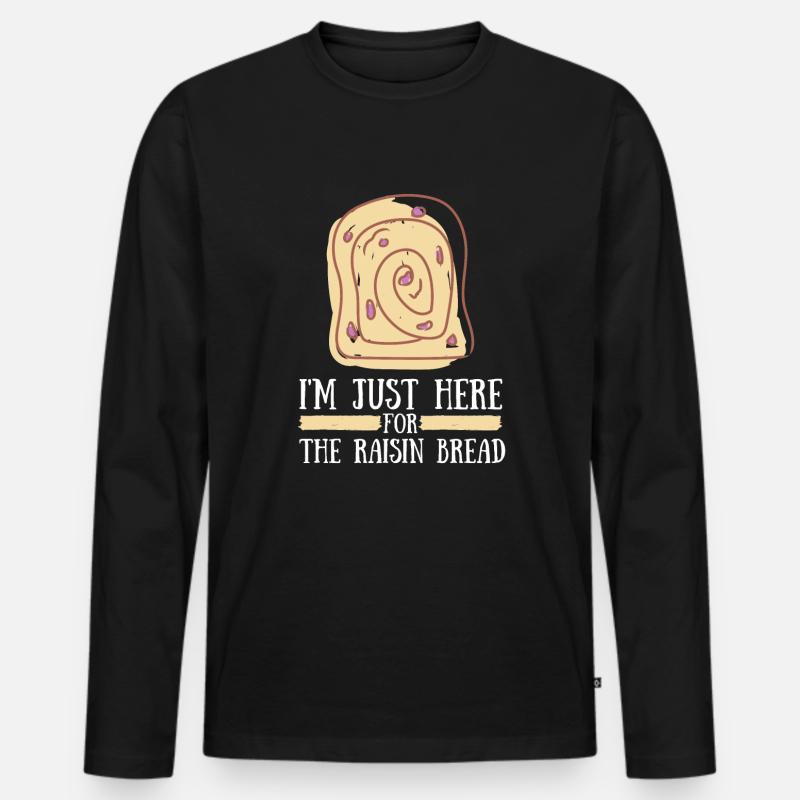 Baking Raisin Bread - Männer Premium Bio Langarmshirt - Schwarz