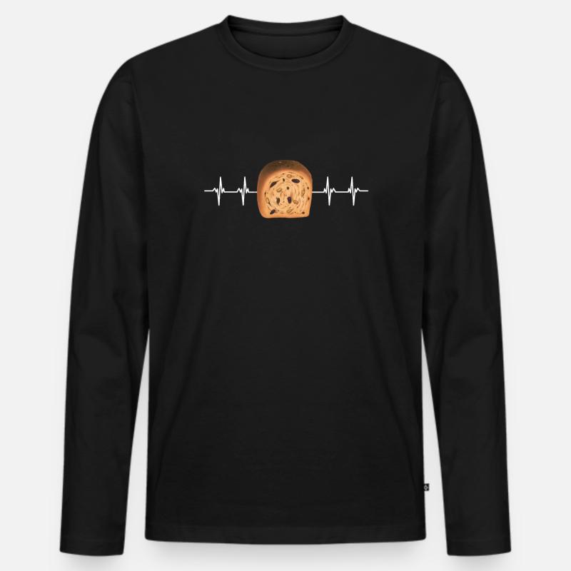 Baking Raisin Bread - Männer Premium Bio Langarmshirt - Schwarz