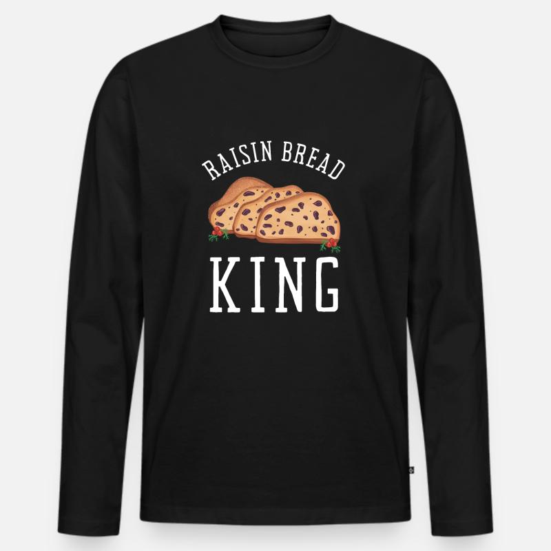 Baking Raisin Bread - Männer Premium Bio Langarmshirt - Schwarz