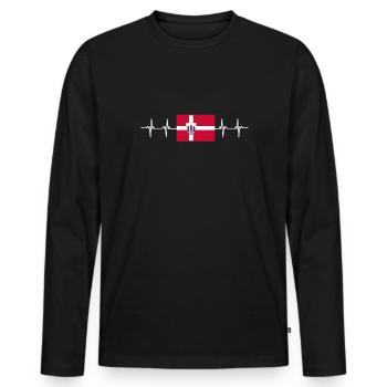 Kobenhavn Denmark Danish Kobenhaven Mermaid - Männer Premium Bio Langarmshirt - Schwarz - Vorne - Nico (187cm)
