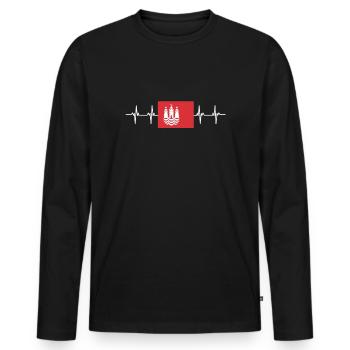Kobenhavn Denmark Danish Kobenhaven Mermaid - Männer Premium Bio Langarmshirt - Schwarz - Vorne - Nico (187cm)