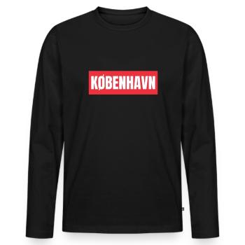 Kobenhavn Denmark Danish Kobenhaven Mermaid - Männer Premium Bio Langarmshirt - Schwarz - Vorne - Nico (187cm)