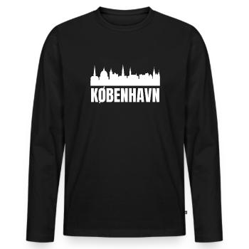 Kobenhavn Denmark Danish Kobenhaven Mermaid - Männer Premium Bio Langarmshirt - Schwarz - Vorne - Nico (187cm)