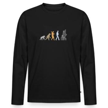 Philosophical Debate Feeling Philoslothical - Men's Premium Organic Long Sleeve Shirt - black - Front - Nico (187cm)