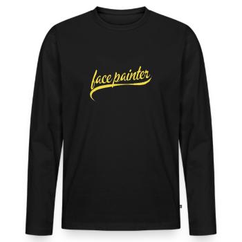 Maquillage et maquillage - T-shirt manches longues Premium bio Homme - noir - Devant - Nico (187cm)