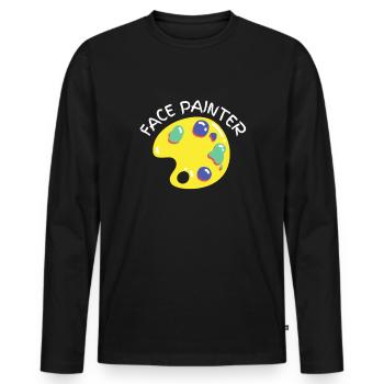 Maquillage et maquillage - T-shirt manches longues Premium bio Homme - noir - Devant - Nico (187cm)