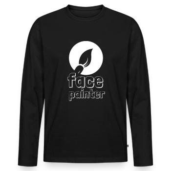 Maquillage et maquillage - T-shirt manches longues Premium bio Homme - noir - Devant - Nico (187cm)