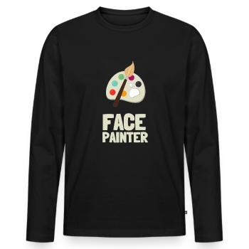 Maquillage et maquillage - T-shirt manches longues Premium bio Homme - noir - Devant - Nico (187cm)