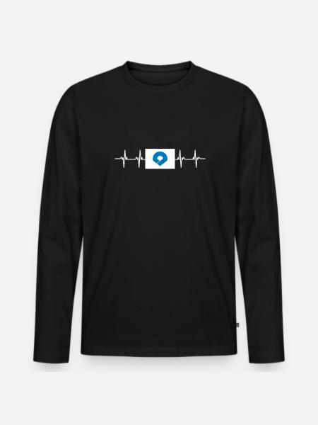 Japan Flag - Wakayama - Men's Premium Organic Long Sleeve Shirt - black