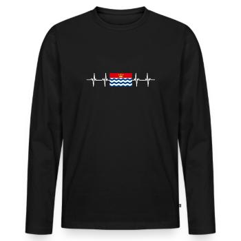 Royaume-Uni Drapeau du Grand Londres - T-shirt manches longues Premium bio Homme - noir - Devant - Nico (187cm)