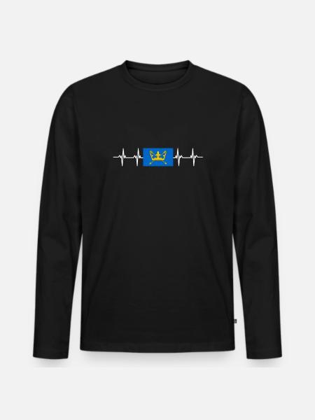 Royaume-Uni Drapeau du Suffolk - T-shirt manches longues Premium bio Homme - noir