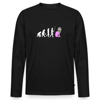 Sphynx Mom Cat Hairless Cat Owner - Men's Premium Organic Long Sleeve Shirt - black - Front - Nico (187cm)