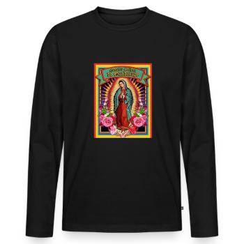 Our Lady Of Guadalupe Virgin Mary - Men's Premium Organic Long Sleeve Shirt - black - Front - Nico (187cm)