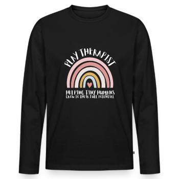 Play Therapist - Recreational Therapy Therapist RT - Men's Premium Organic Long Sleeve Shirt - black - Front - Nico (187cm)