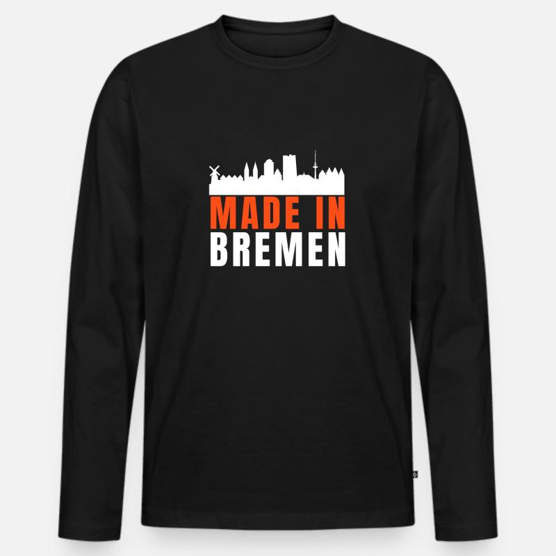 Bremen Town Musicians - Männer Premium Bio Langarmshirt - Schwarz