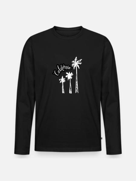 California This Place - Men's Premium Organic Long Sleeve Shirt - black
