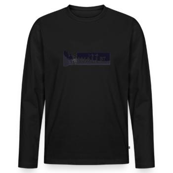 NY Stock Exchange Bull - Men's Premium Organic Long Sleeve Shirt - black - Front - Nico (187cm)