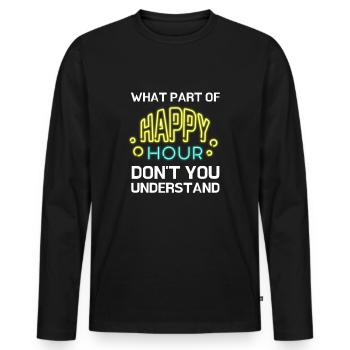 Funny Drinking - You look like I need another beer - Männer Premium Bio Langarmshirt - Schwarz - Vorne - Nico (187cm)