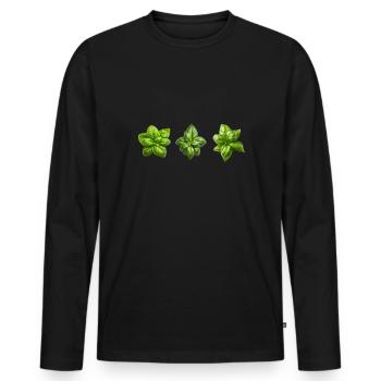 Italian Cuisine - Basil Pesto Is The Besto - Männer Premium Bio Langarmshirt - Schwarz - Vorne - Nico (187cm)