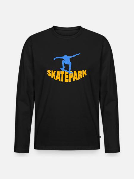SKATEPARK - Men's Premium Organic Long Sleeve Shirt - black