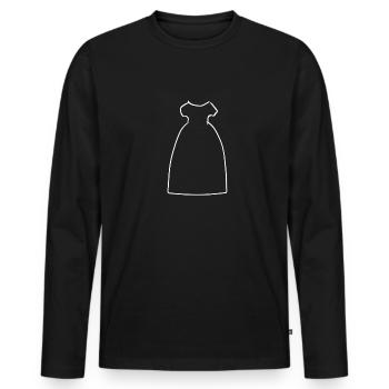 Robe Symbole Vêtements - T-shirt manches longues Premium bio Homme - noir - Devant - Nico (187cm)