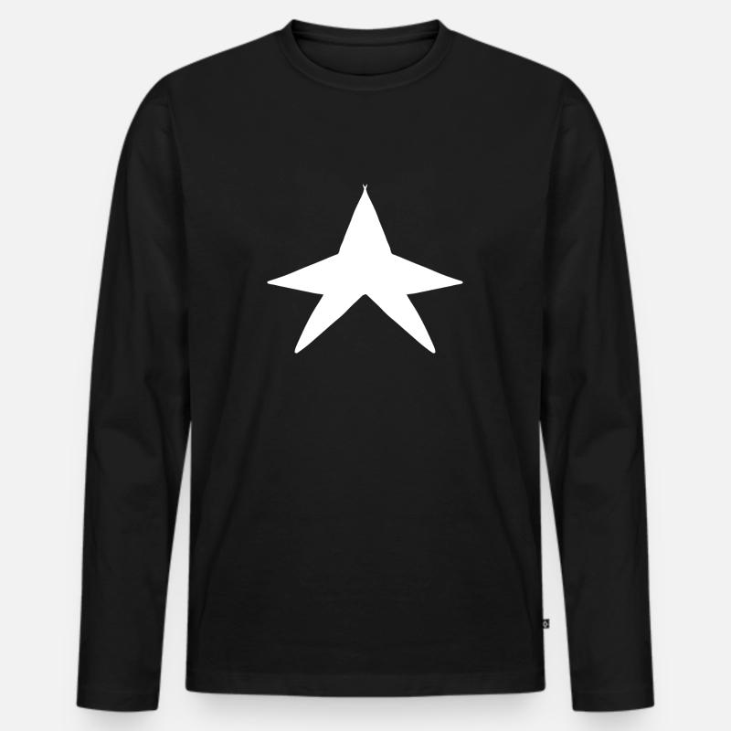 Form Stern symbol - Männer Premium Bio Langarmshirt - Schwarz