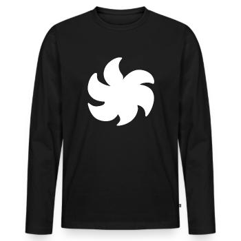 Plant Shape Symbol Symbol Flower - Men's Premium Organic Long Sleeve Shirt - black - Front - Nico (187cm)