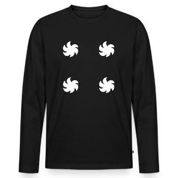 Flower Plant Shape Symbol Symbol - Men's Premium Organic Long Sleeve Shirt - black - Front - Nico (187cm)