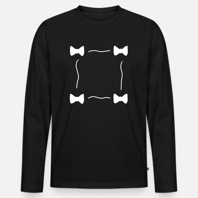 Four Loops Loop Symbol Frame - Men's Premium Organic Long Sleeve Shirt - black
